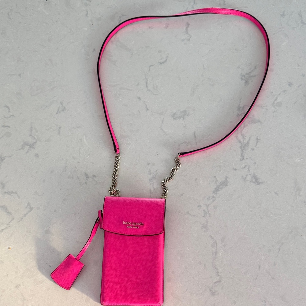 Kate Spade Vibrant Pink Crossbody Phone Holder